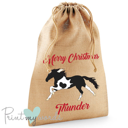 Personalised Elegant Equestrian Customised Horse Pony Christmas Sack