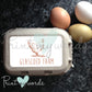 Personalised Simple Chicken Egg Box Labels x 12