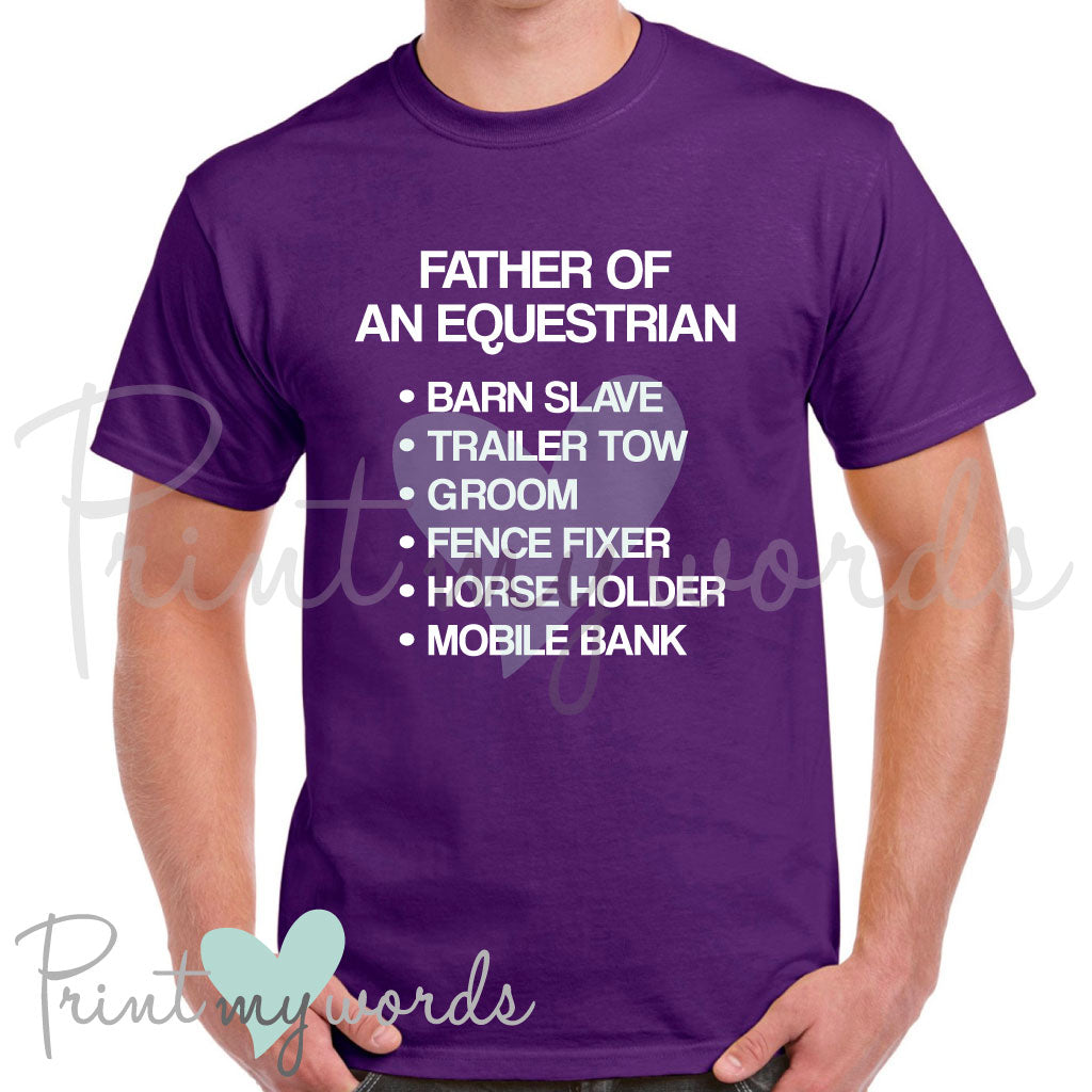 Men's Funny Father Of An Equestrian T-Shirt Polo Shirt