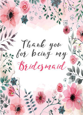Thank You for Being my Bridesmaid/Maid of Honour Wine Bottle Label