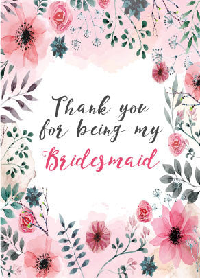 Thank You for Being my Bridesmaid/Maid of Honour Wine Bottle Label