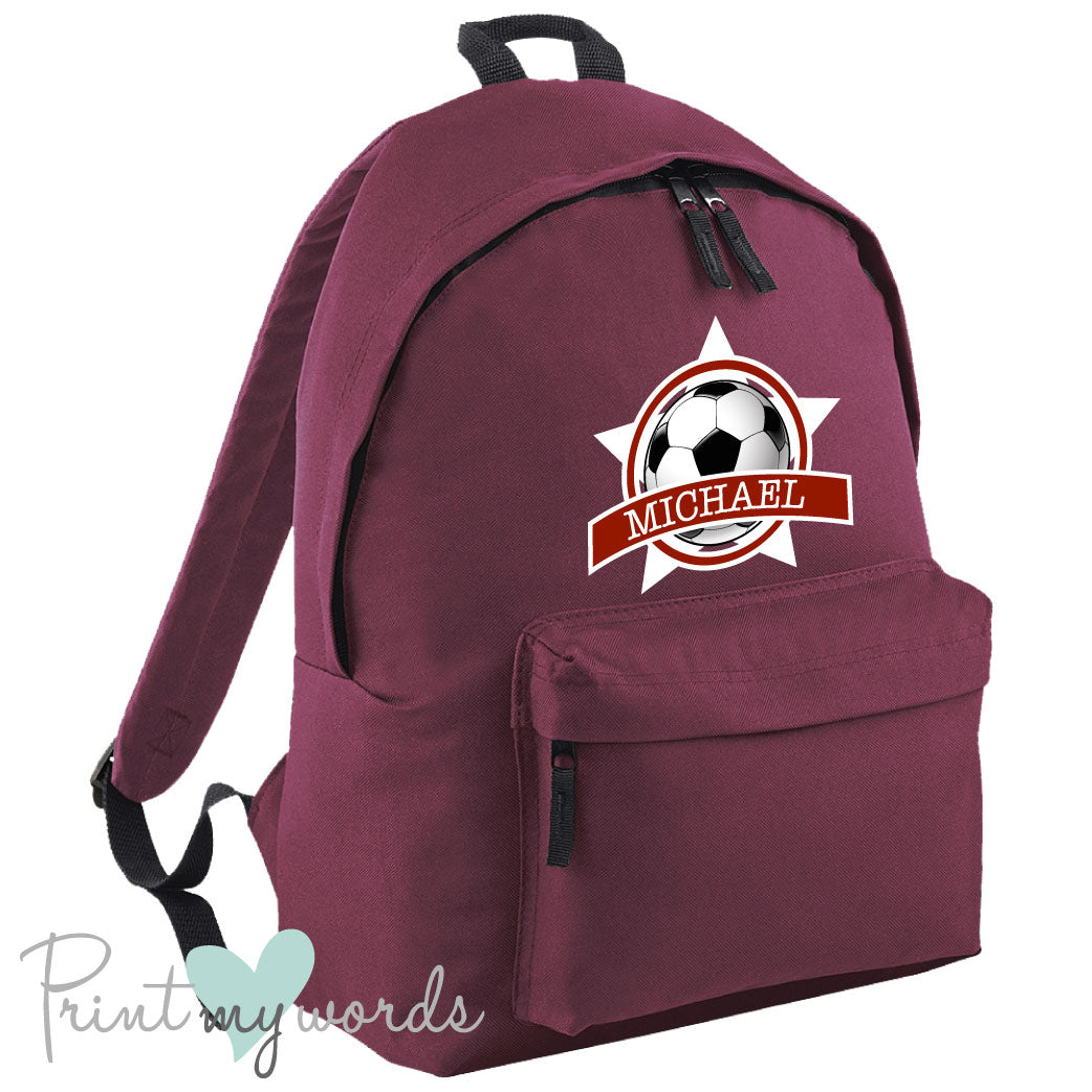 Children's Personalised Football School Rucksack Backpack
