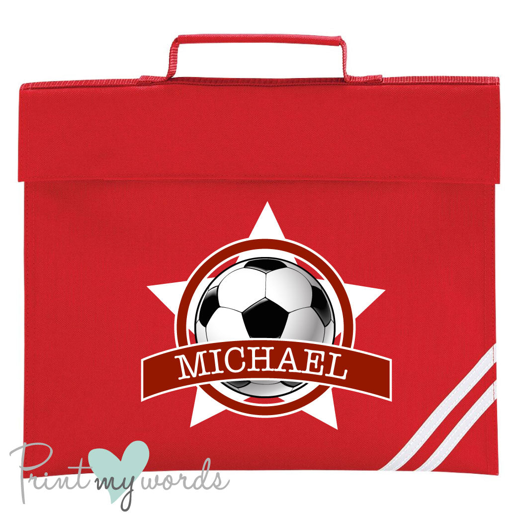 Children's Personalised Football School Book Bag