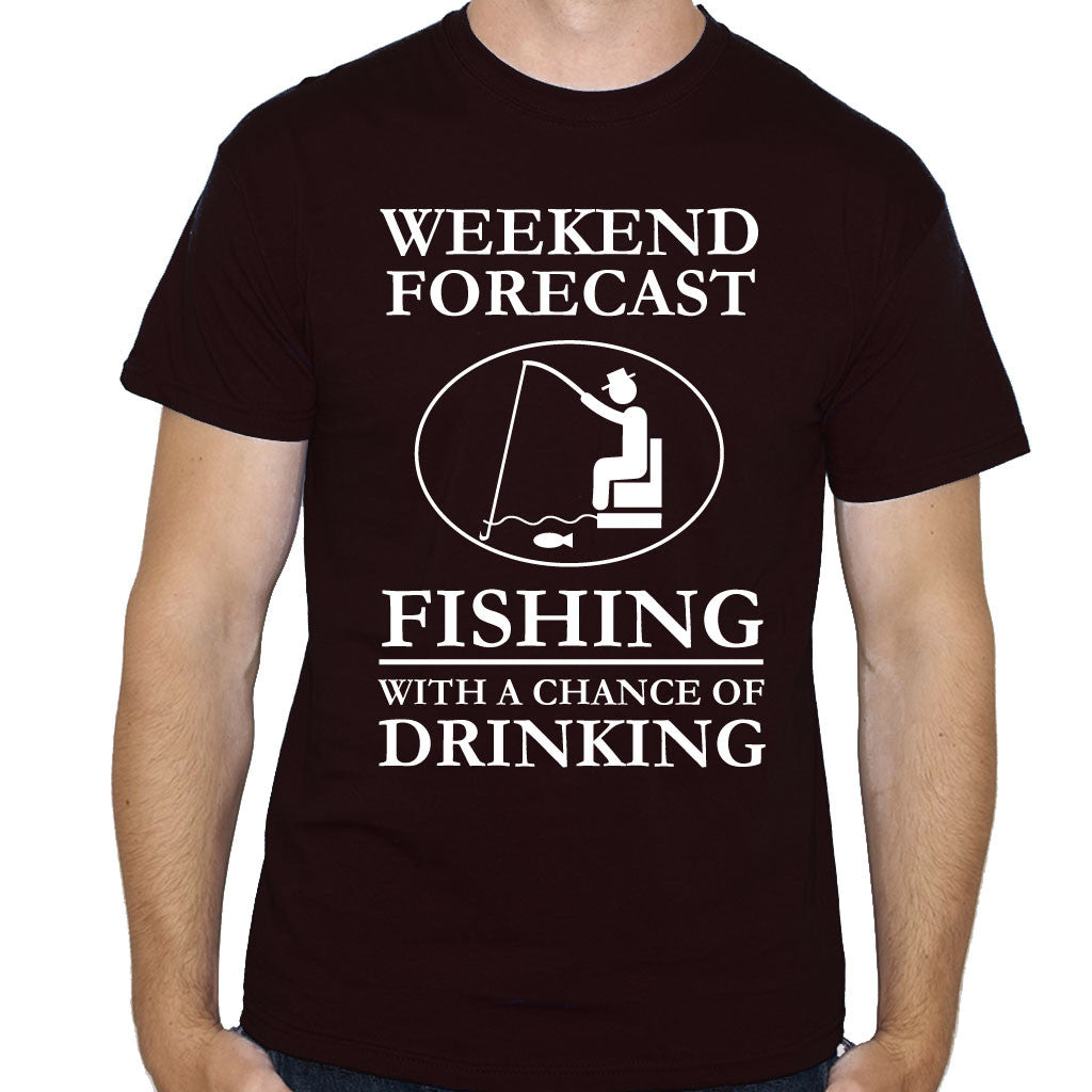 Men's Weekend Forecast Funny Fishing T-Shirt