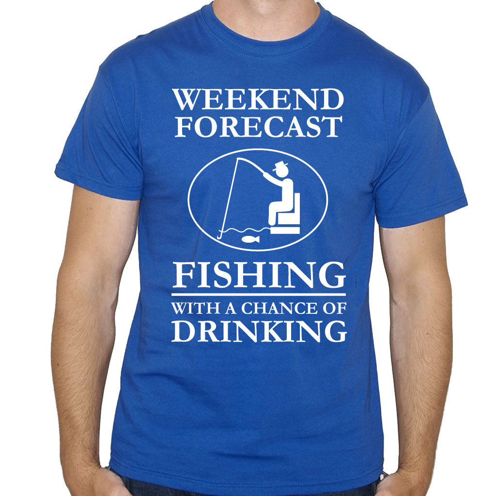 Men's Weekend Forecast Funny Fishing T-Shirt