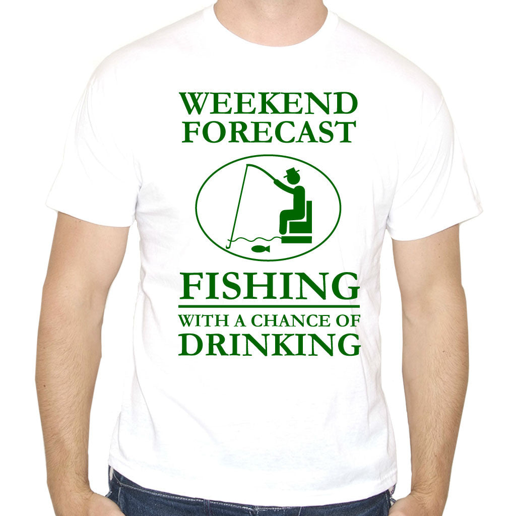 Men's Weekend Forecast Funny Fishing T-Shirt