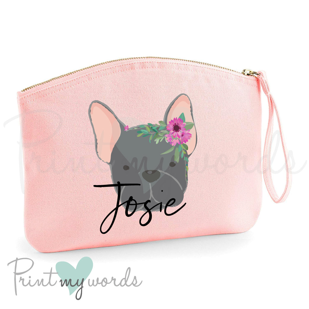 Personalised French Bulldog Make Up Bag
