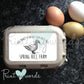 Personalised Freshly Laid Duck Egg Box Labels x 12