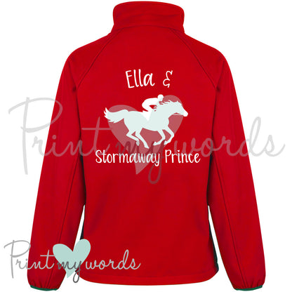Personalised 'Horse Racing' Soft Shell Body Warmer Gilet Jacket
