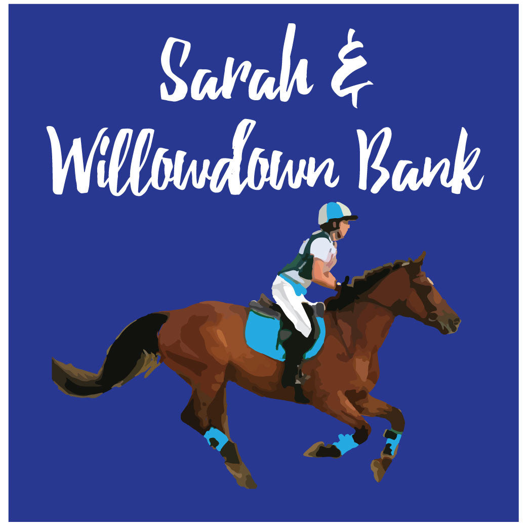 Personalised Galloping Horse Equestrian Stickers - Pack of 10.