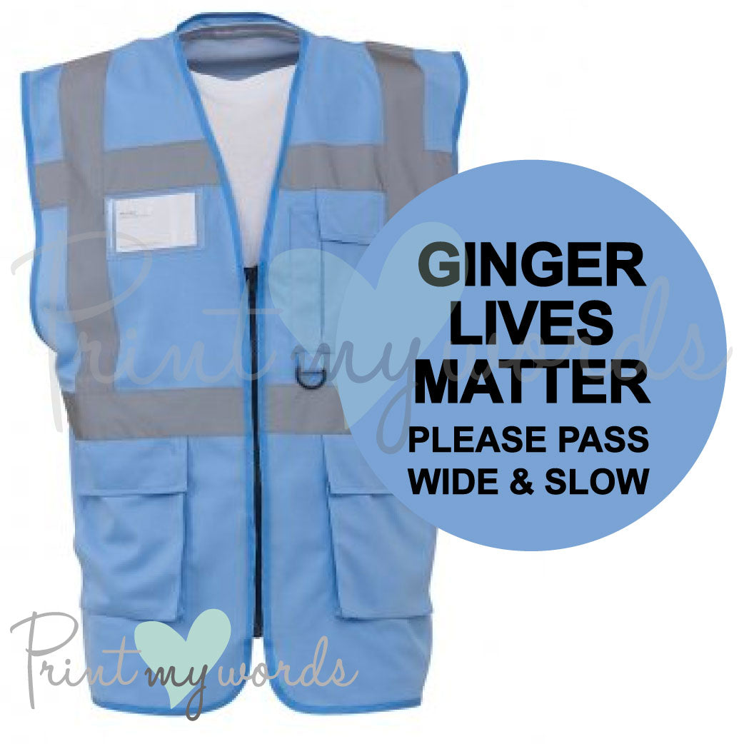 High Visibility Hi Vis Equestrian Reflective Vest Tabard Waistcoat GIN –  Print My Words