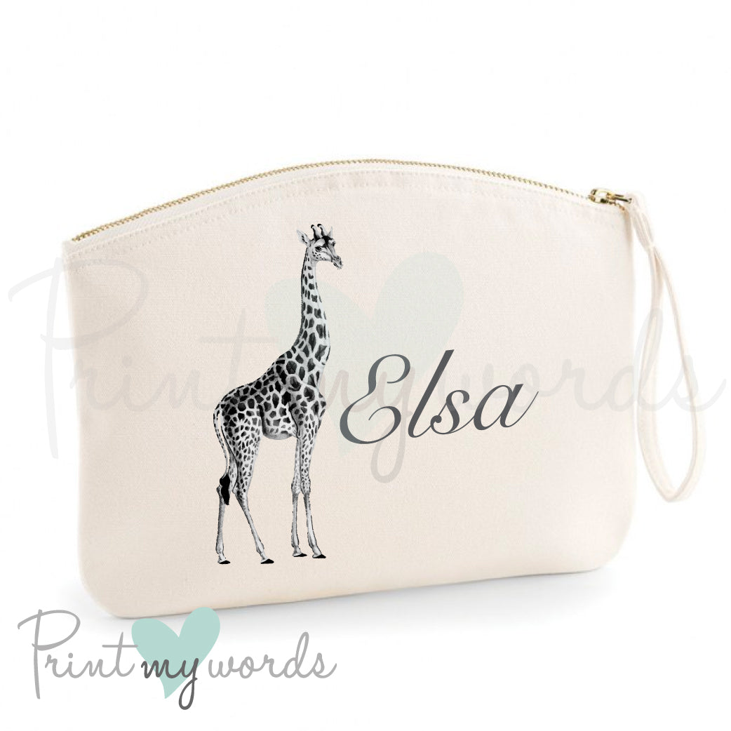 Personalised Giraffe Make Up Bag