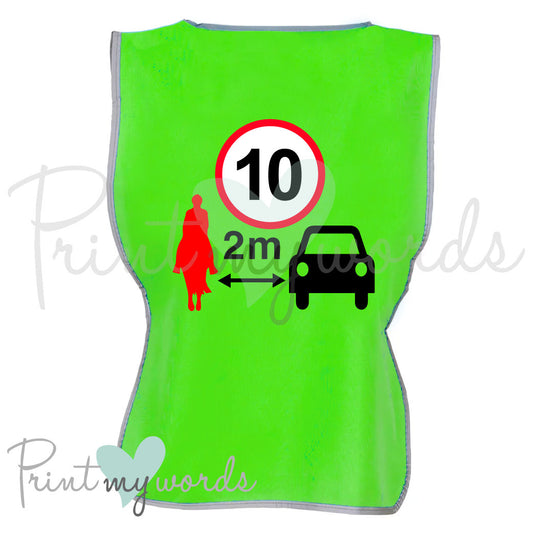 High Visibility Hi Vis Equestrian Reflective Vest Tabard Waistcoat GIVE SPACE