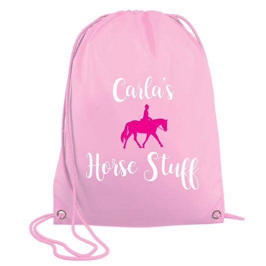 Personalised Equestrian Drawstring bag