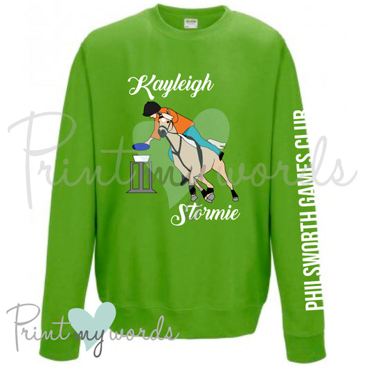 Children's Personalised Gymkhana Mounted Games Equestrian Sweatshirt