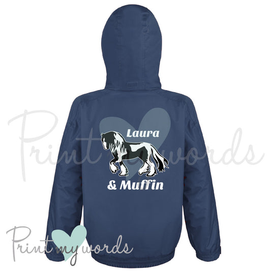 Personalised Waterproof Equestrian Jacket Coat Blouson - Gypsy Cob Horse