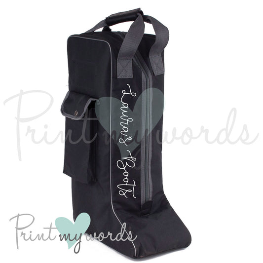 Personalised Handwritten Design Long Boot Bag
