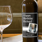 Personalised Happy Birthday Photo Wine Bottle Label