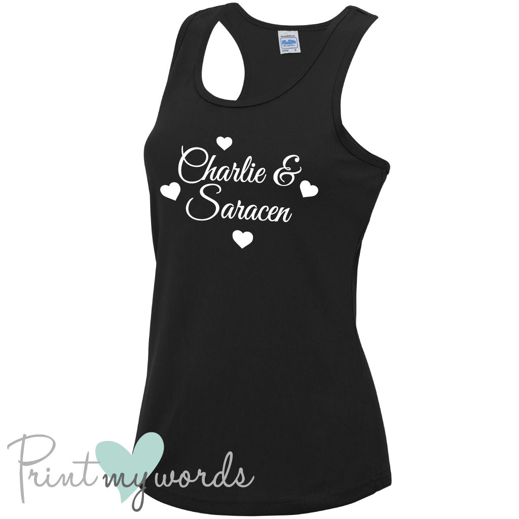 Ladies Hearts Personalised Equestrian Vest Top