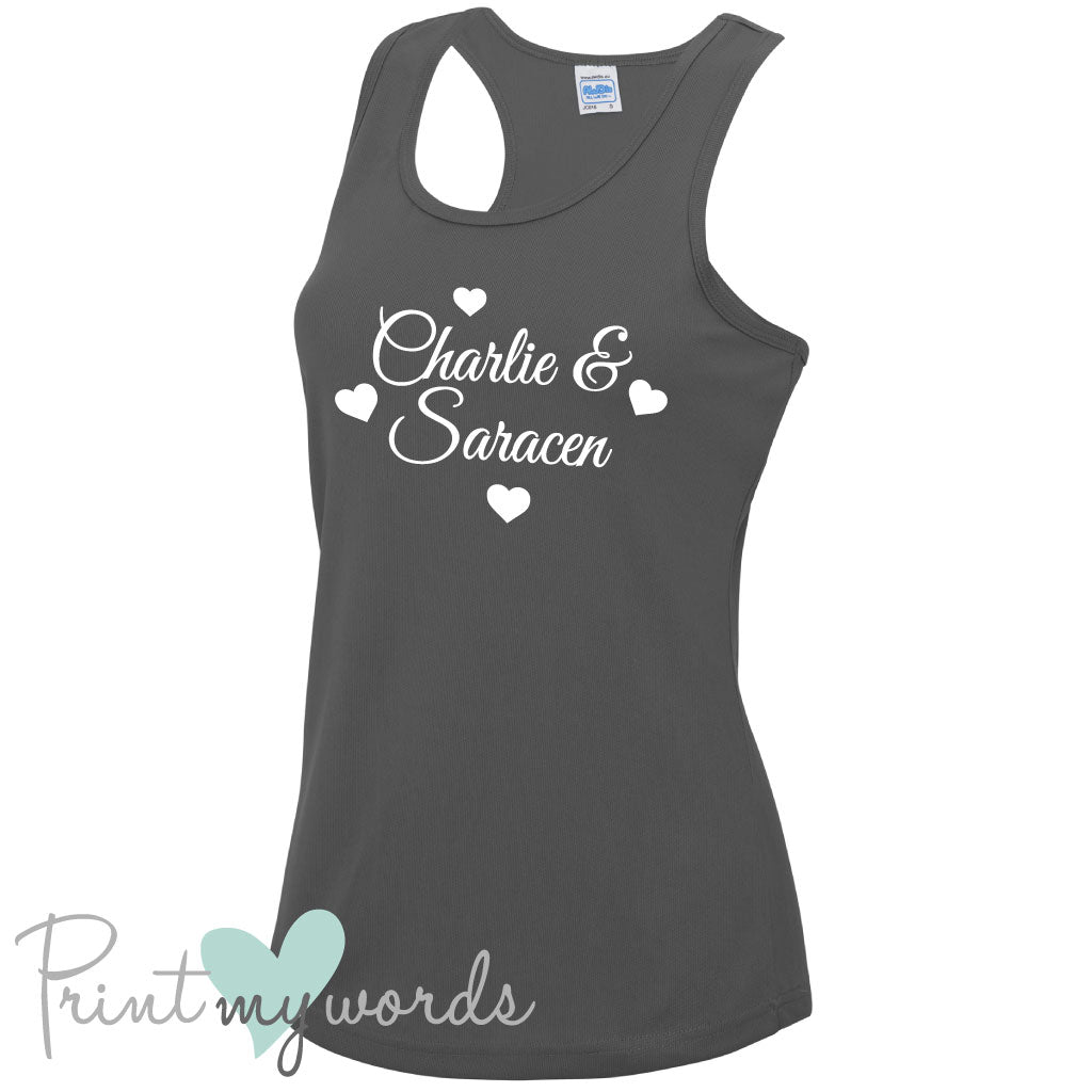 Ladies Hearts Personalised Equestrian Vest Top