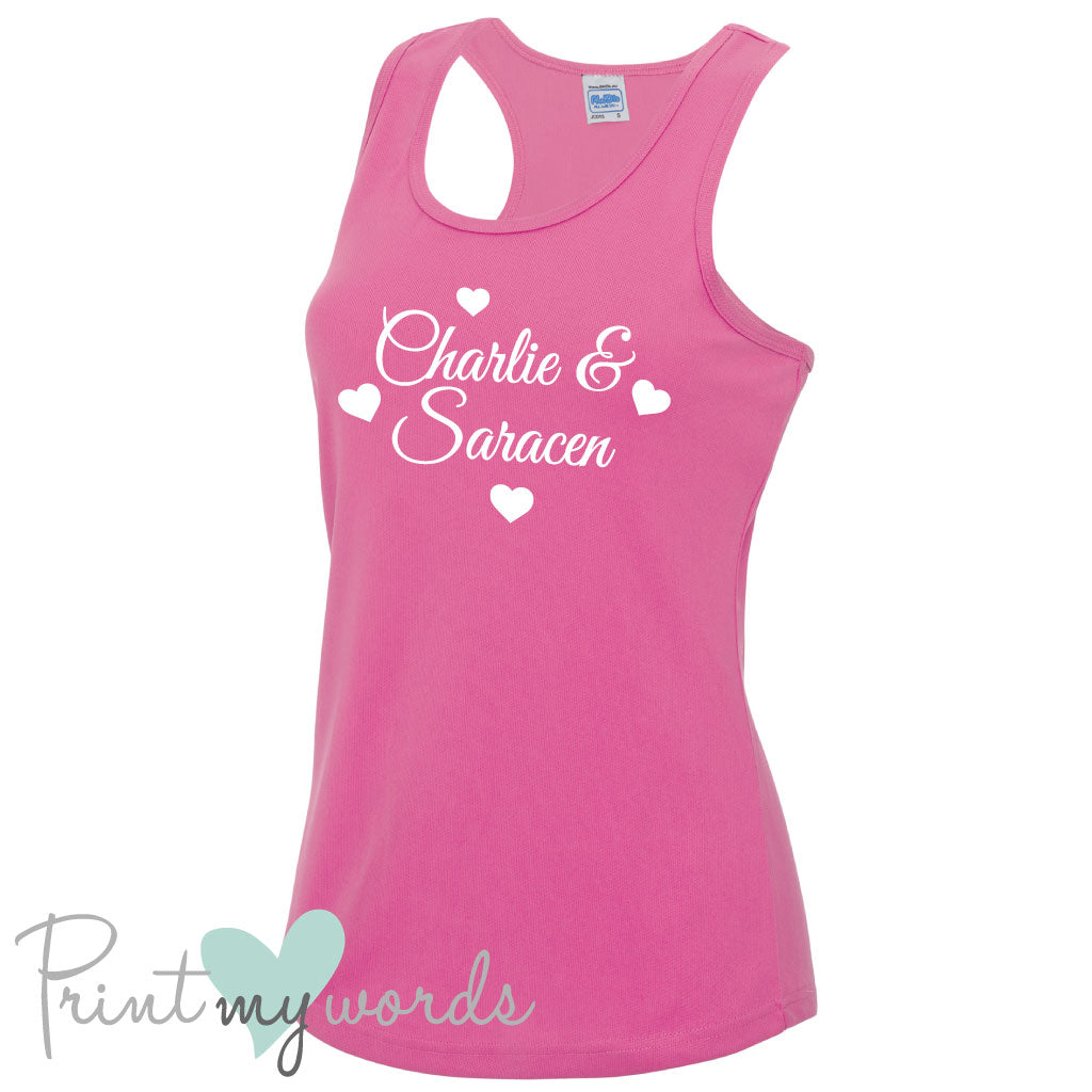 Ladies Hearts Personalised Equestrian Vest Top