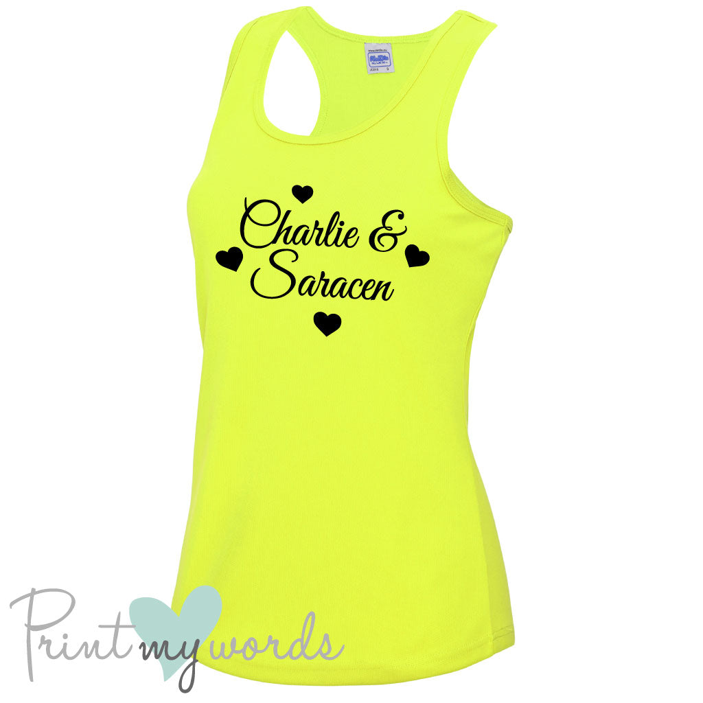 Ladies Hearts Personalised Equestrian Vest Top