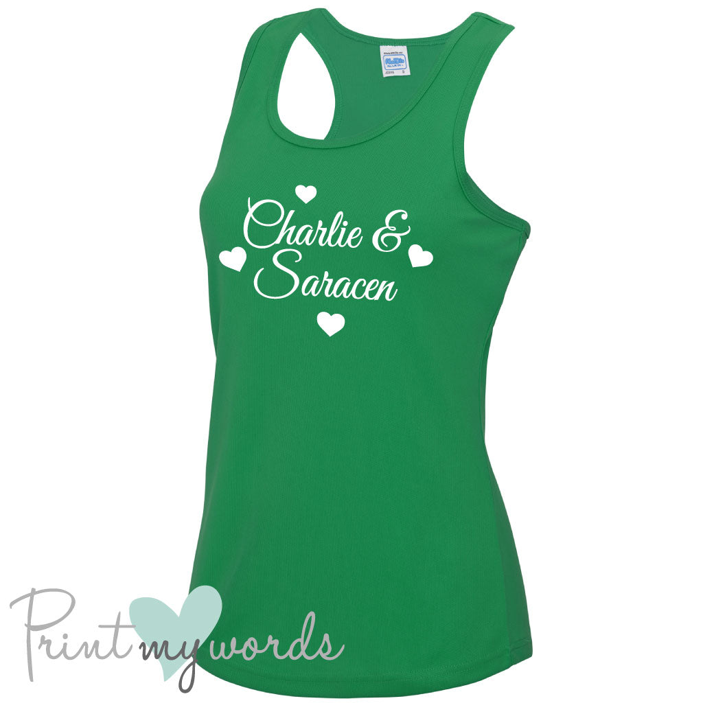 Ladies Hearts Personalised Equestrian Vest Top
