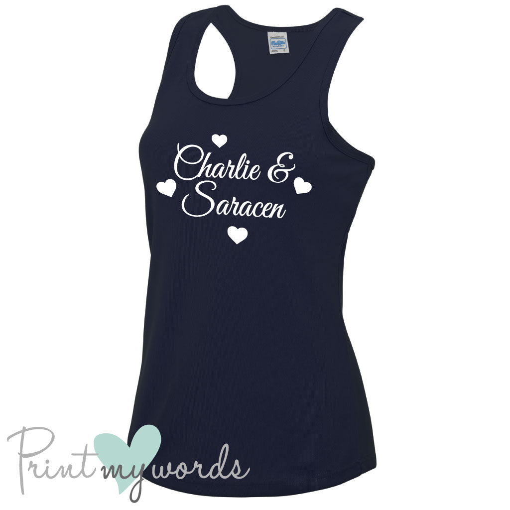 Ladies Hearts Personalised Equestrian Vest Top