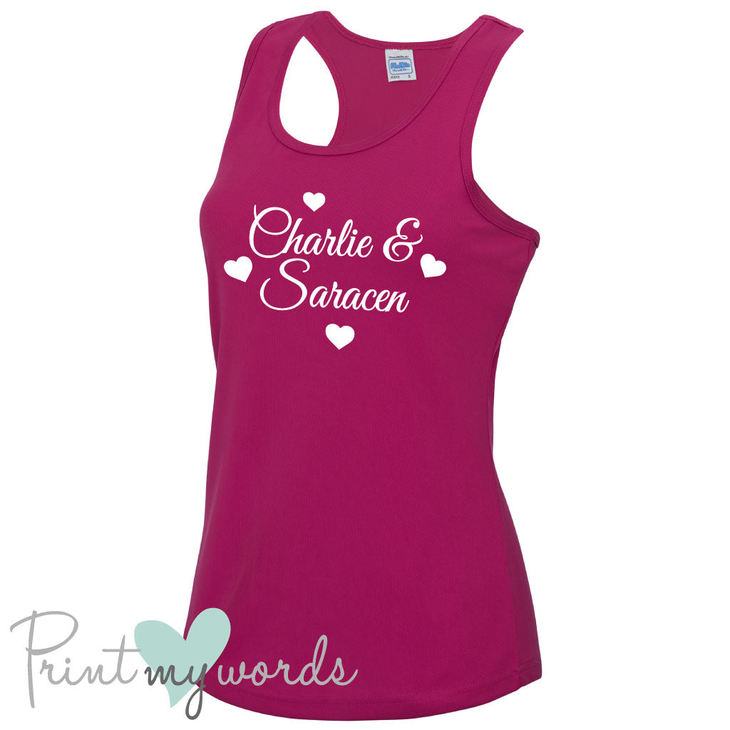 Ladies Hearts Personalised Equestrian Vest Top