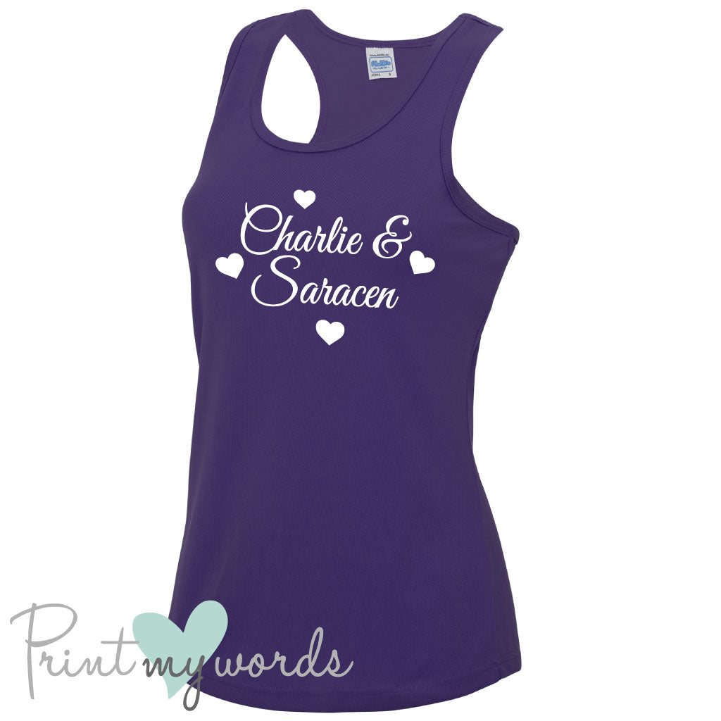 Ladies Hearts Personalised Equestrian Vest Top