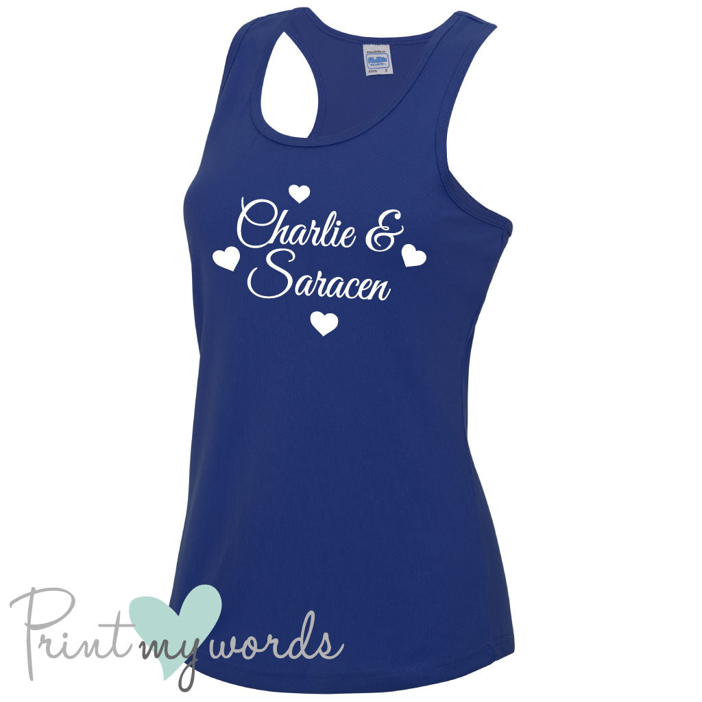 Ladies Hearts Personalised Equestrian Vest Top