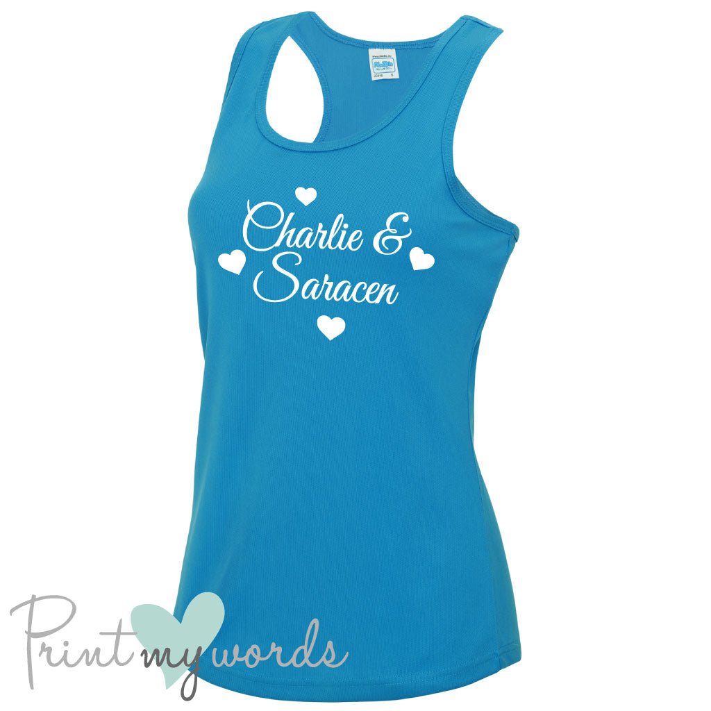 Ladies Hearts Personalised Equestrian Vest Top