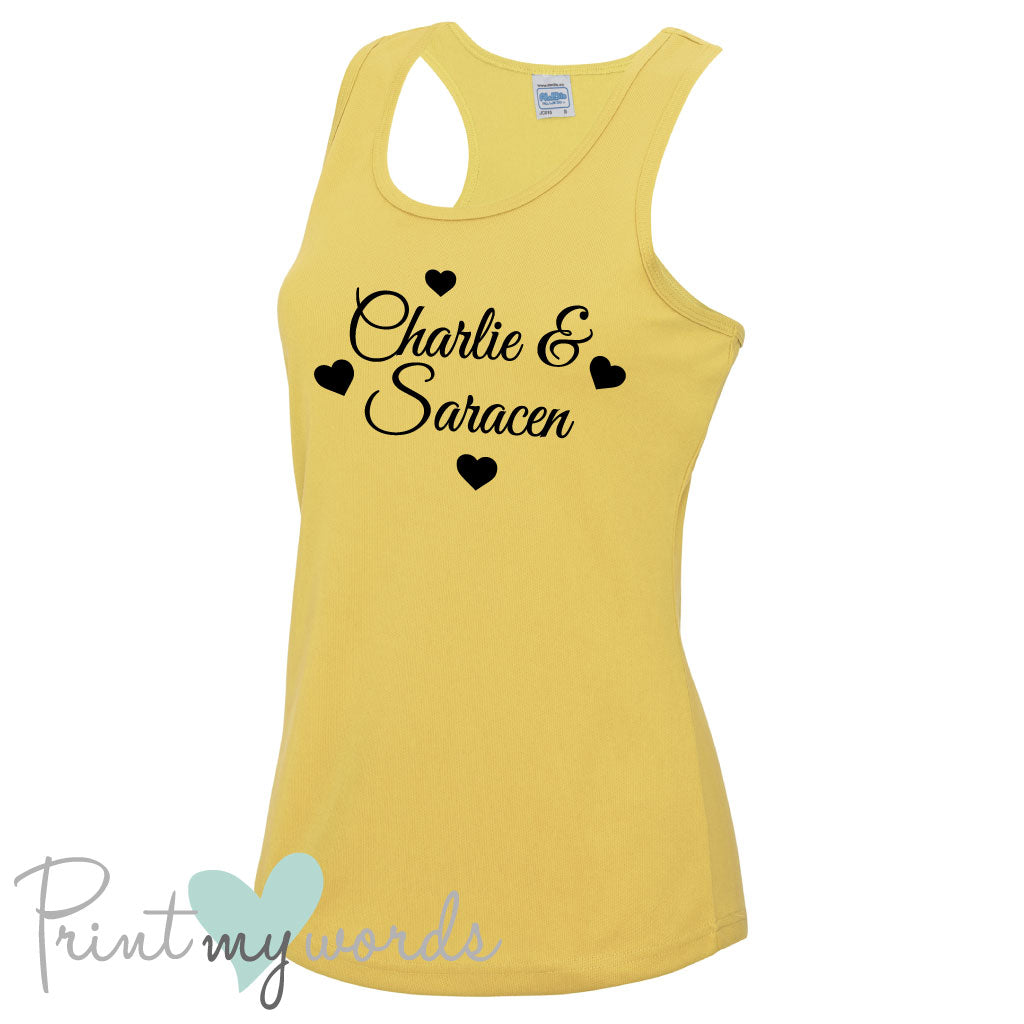 Ladies Hearts Personalised Equestrian Vest Top