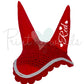 Personalised Fly Veil Ear Bonnet - Hearts Design