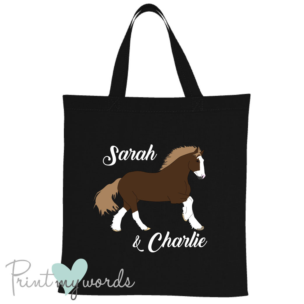 Personalised Heavy Horse Equestrian Tote Bag
