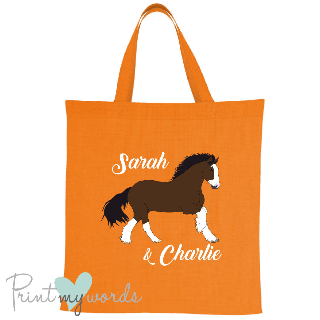 Personalised Heavy Horse Equestrian Tote Bag