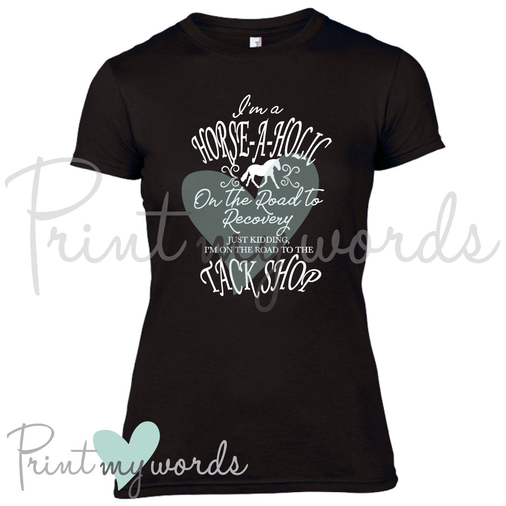 Horse-A-Holic Funny Equestrian T-Shirt