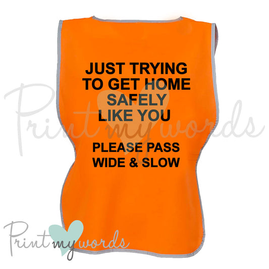 High Visibility Hi Vis Equestrian Reflective Vest Tabard Waistcoat GET HOME SAFELY