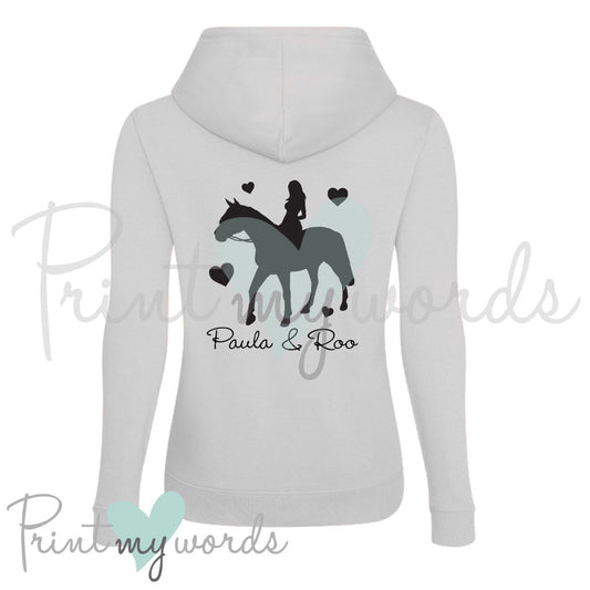 Personalised Female Horse Rider Equestrian Hoodie