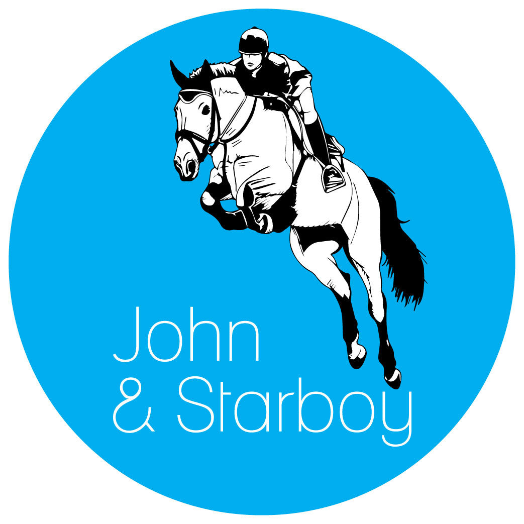 Personalised Show Jumping Horse Stickers - Pack of 10.