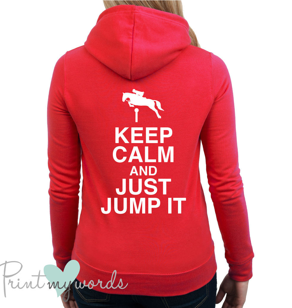 Keep Calm and Just Jump it Equestrian Hoodie