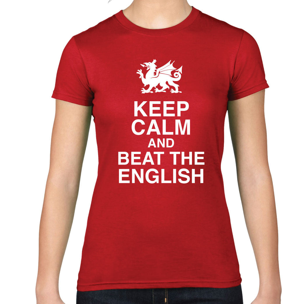 Ladies Welsh Rugby Keep Calm T-Shirt