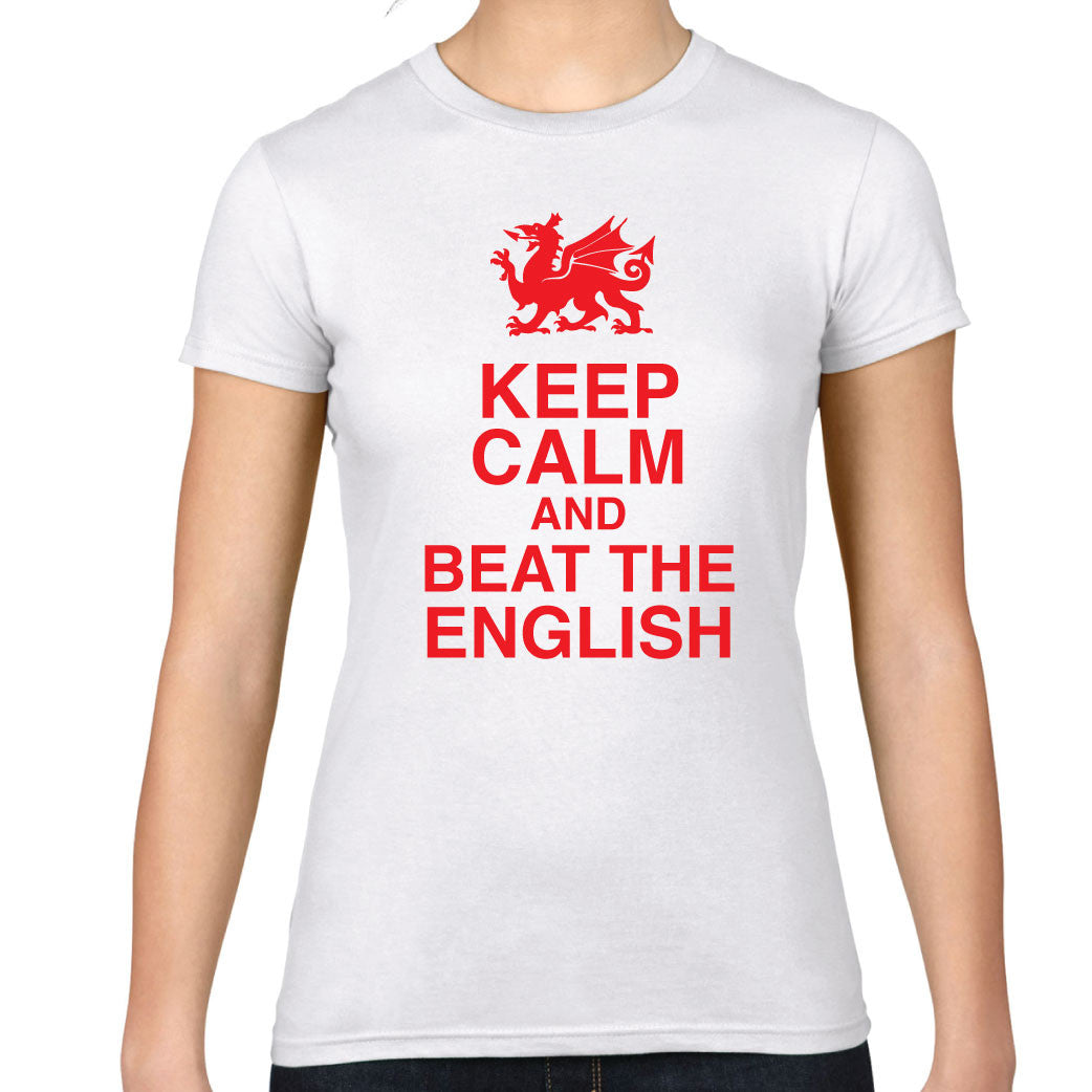 Ladies Welsh Rugby Keep Calm T-Shirt