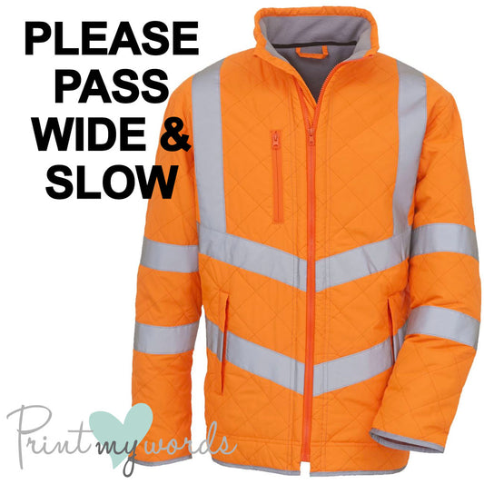 Unisex Hi Vis Kensington Jacket - PLEASE PASS WIDE AND SLOW
