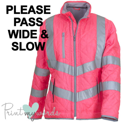 Ladies Hi-Vis Kensington Jacket - PLEASE PASS WIDE AND SLOW