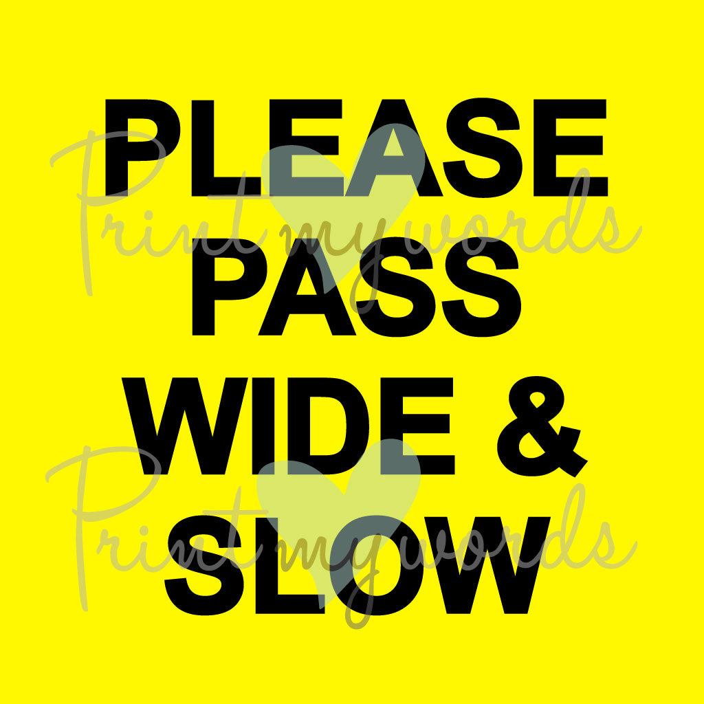 Unisex Hi Vis Kensington Jacket - PLEASE PASS WIDE AND SLOW