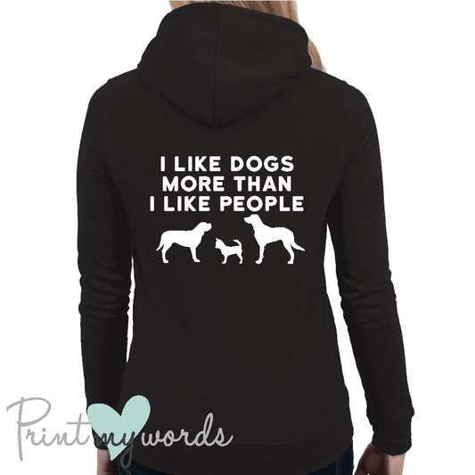 (Size 18) Ladies I Like Dogs Dog Lover Hoodie