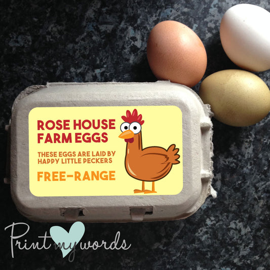Little Peckers Egg Box Labels x 12