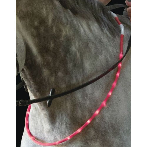 Flashing LED Light-Up Equestrian Horse Neck Collar Rein