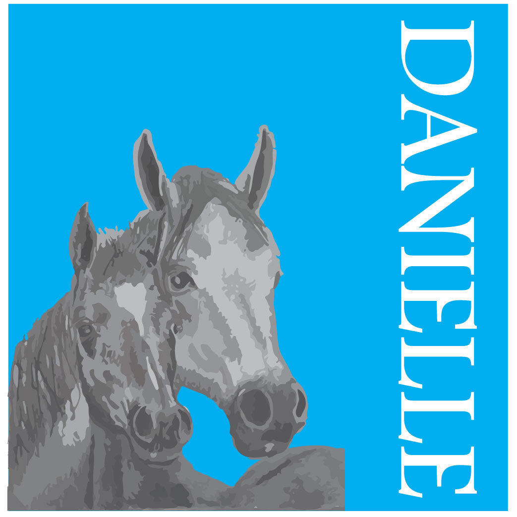 Personalised Mare and Foal Equestrian Stickers - Pack of 10.